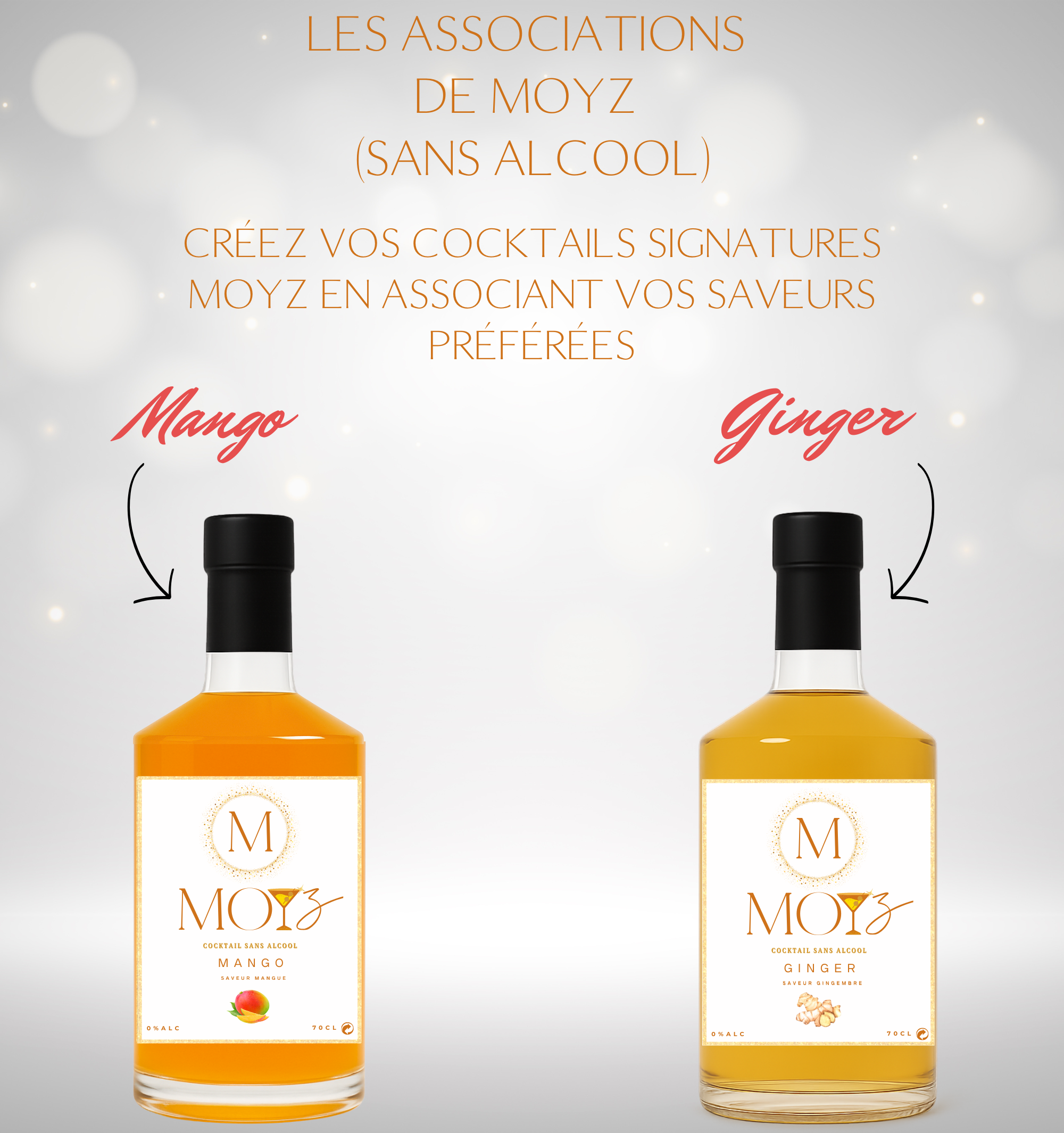 Mix & Match by MOYZ - MANGO & GINGER // Cocktail de Mangue et Cocktail de Gingembre SANS ALCOOL